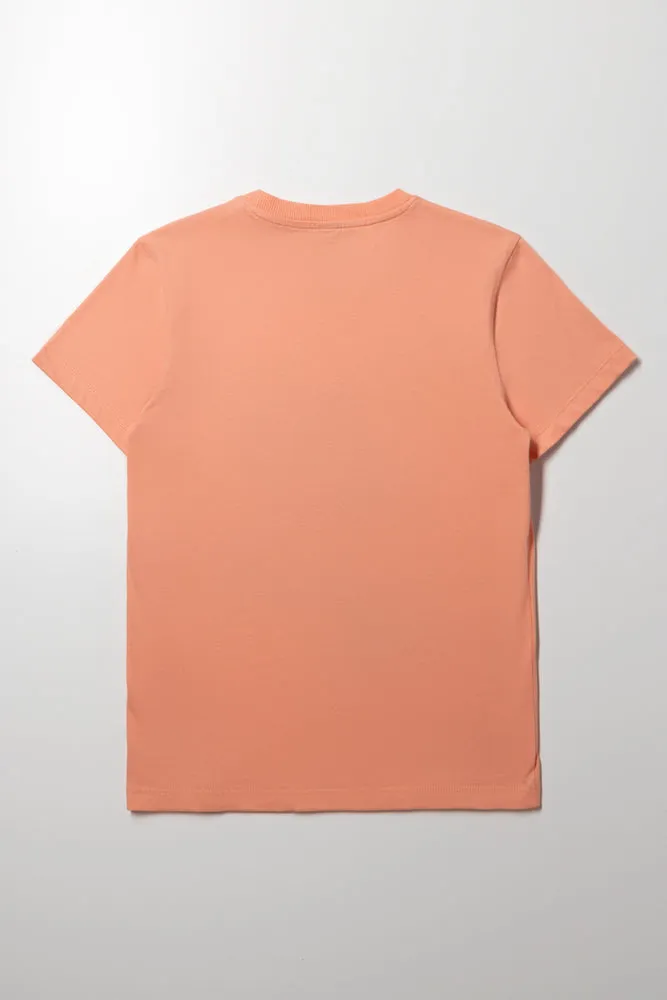 Skate Short Sleeve T-Shirt Orange sold by Ackermas product image thumbnail 3