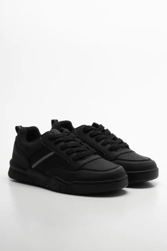 Lace Up Trainers Black sold by Ackermas