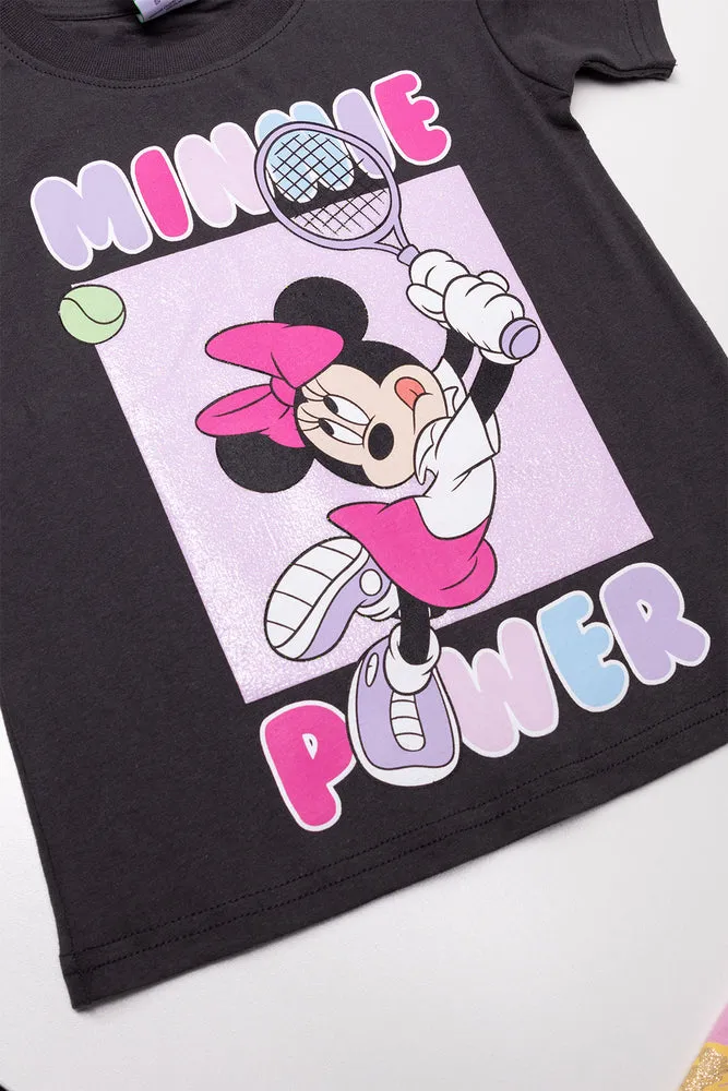 Minnie Mouse Short Sleeve T-Shirt Dark Grey sold by Ackermas product image thumbnail 2