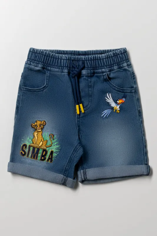 Lion King Denim Shorts Blue sold by Ackermas