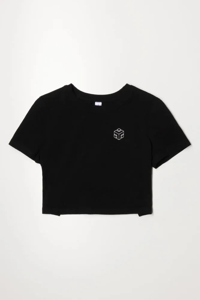 Back Elasticated Detail T-Shirt Black sold by Ackermas