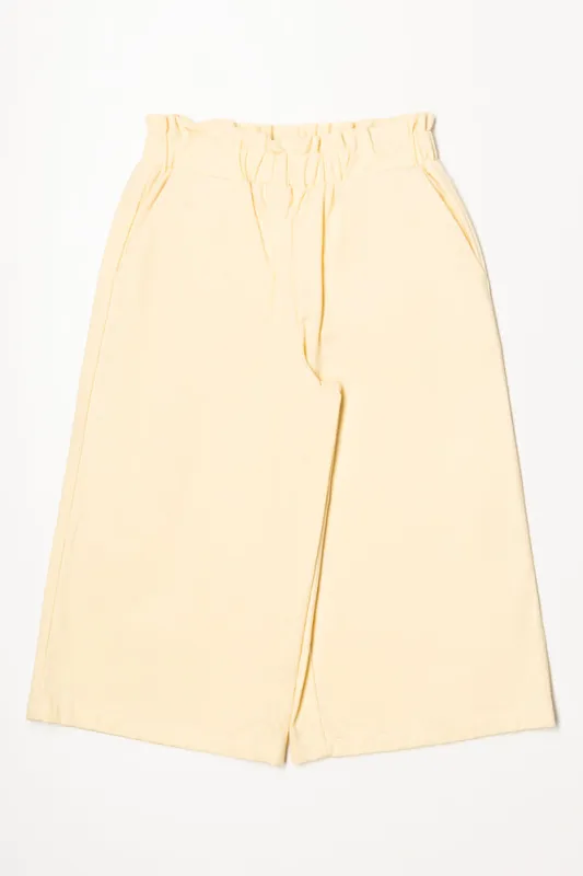 Wide Leg Woven Pants Yellow sold by Ackermas