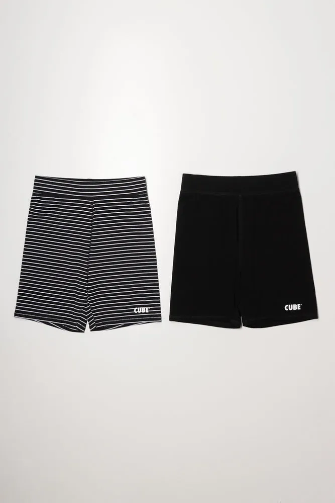 2 Pack Cycle Shorts Black And White sold by Ackermas product image thumbnail 4