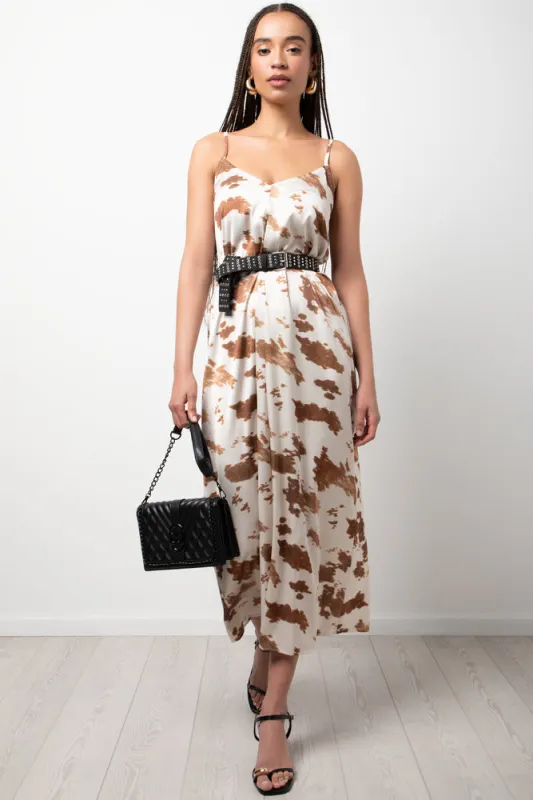 Strappy A-Line Maxi Dress Brown sold by Ackermas