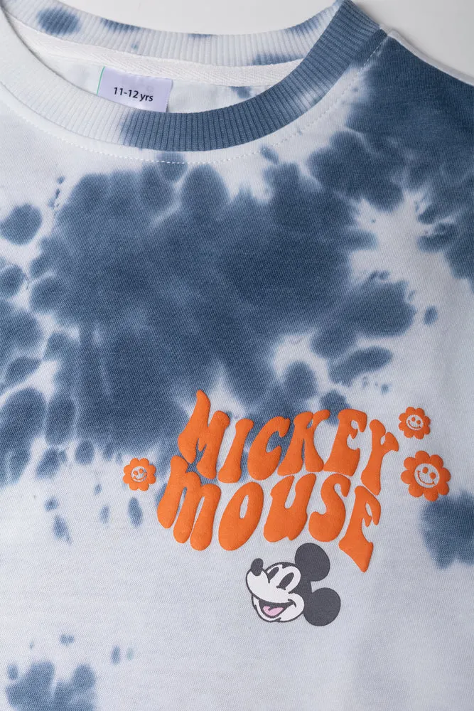 Mickey Mouse Oversized Tie Dye T-Shirt Blue sold by Ackermas product image thumbnail 2