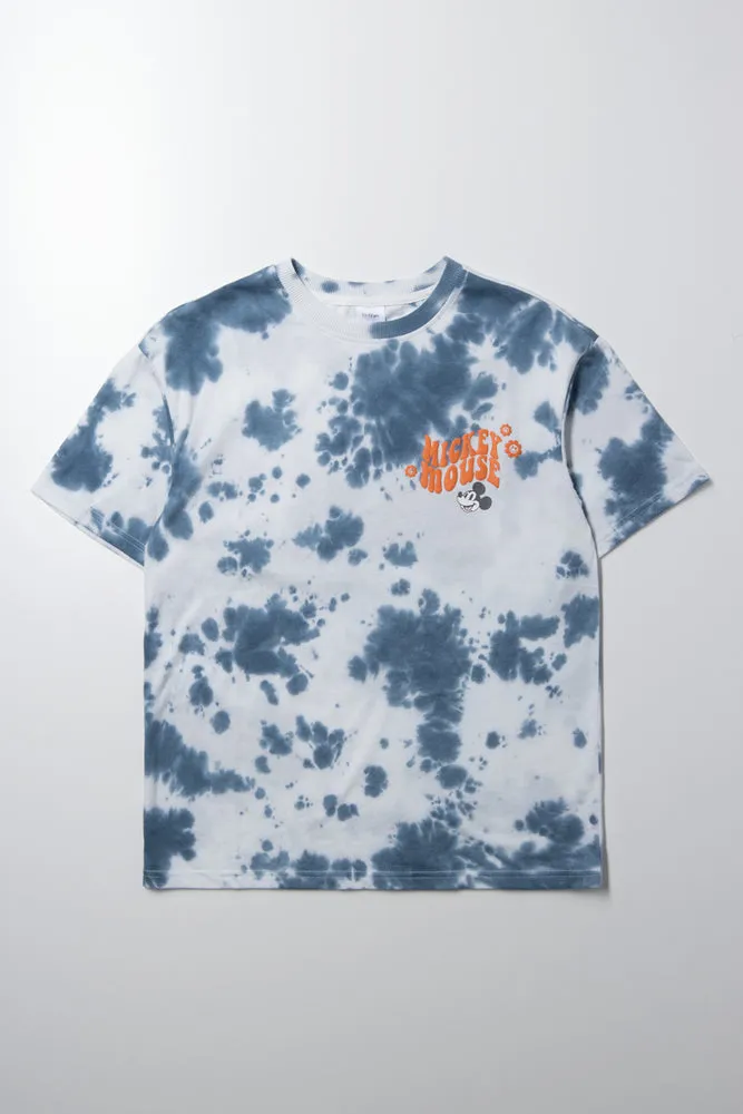 Mickey Mouse Oversized Tie Dye T-Shirt Blue sold by Ackermas