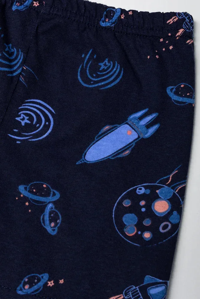 Space Print Pyjamas Navy sold by Ackermas product image thumbnail 3