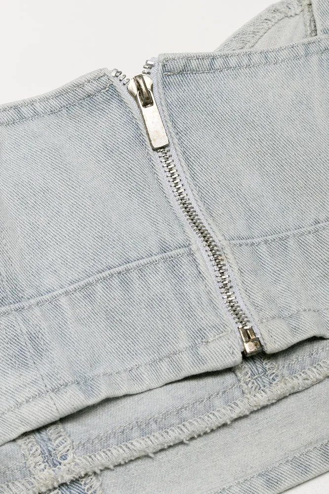 Denim Corset Light Grey sold by Ackermas product image thumbnail 2