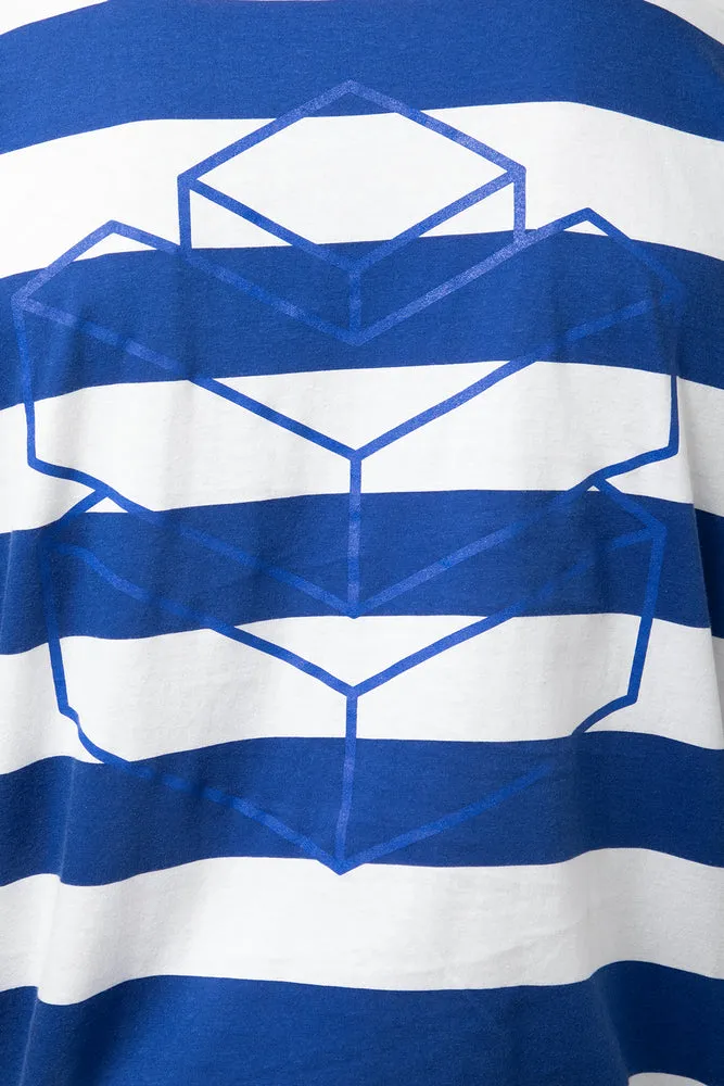 Stripe T-Shirt White And Blue sold by Ackermas product image thumbnail 5
