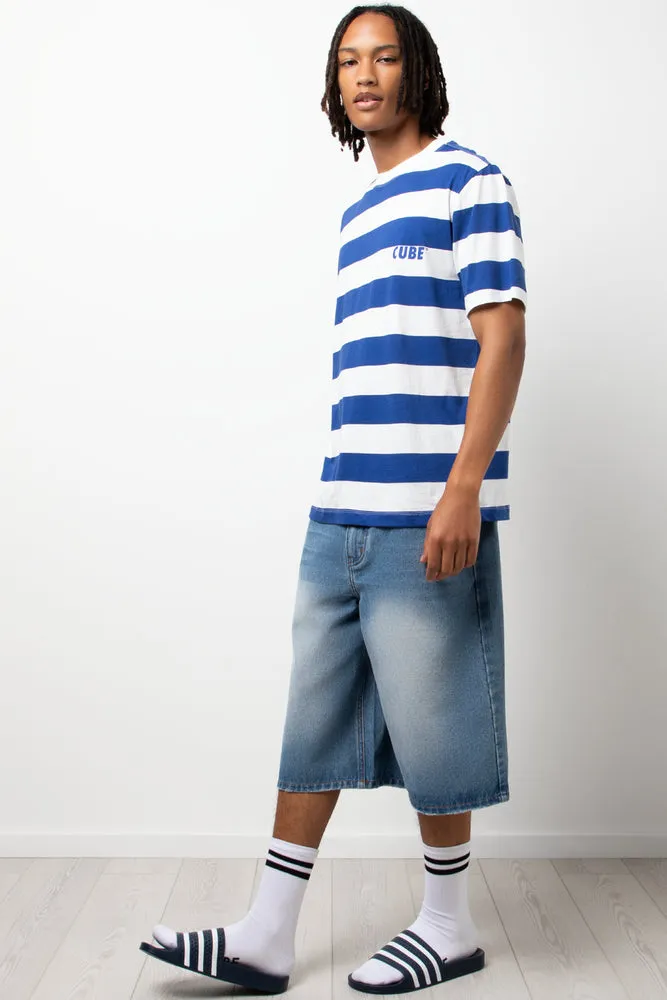 Stripe T-Shirt White And Blue sold by Ackermas product image thumbnail 2