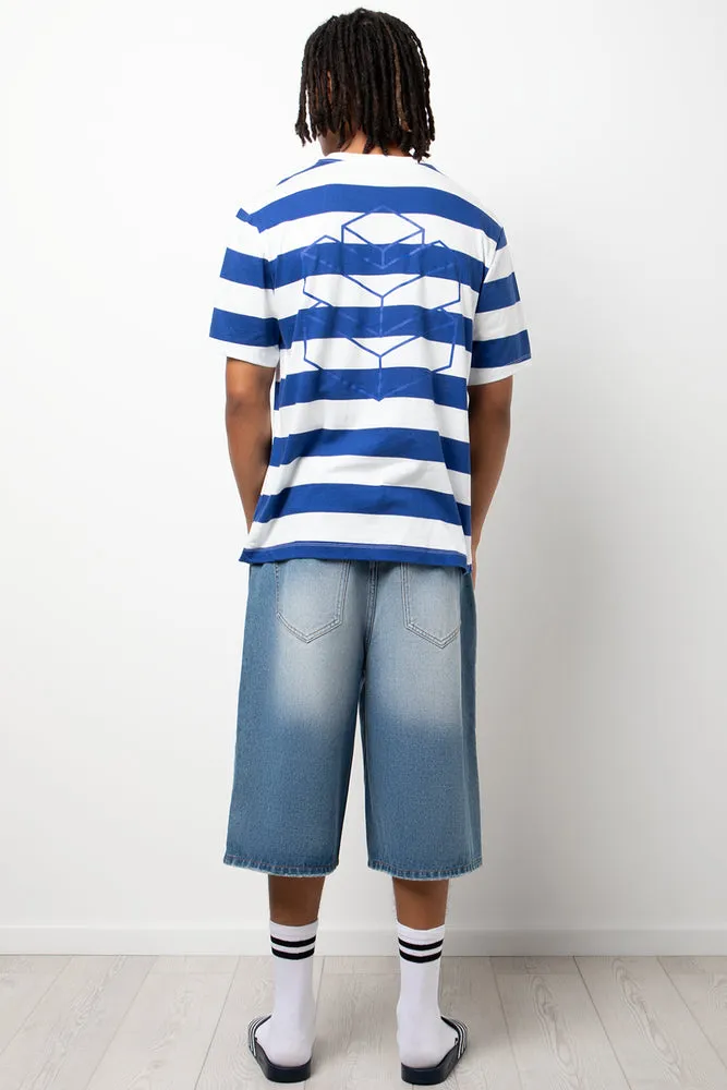 Stripe T-Shirt White And Blue sold by Ackermas product image thumbnail 3