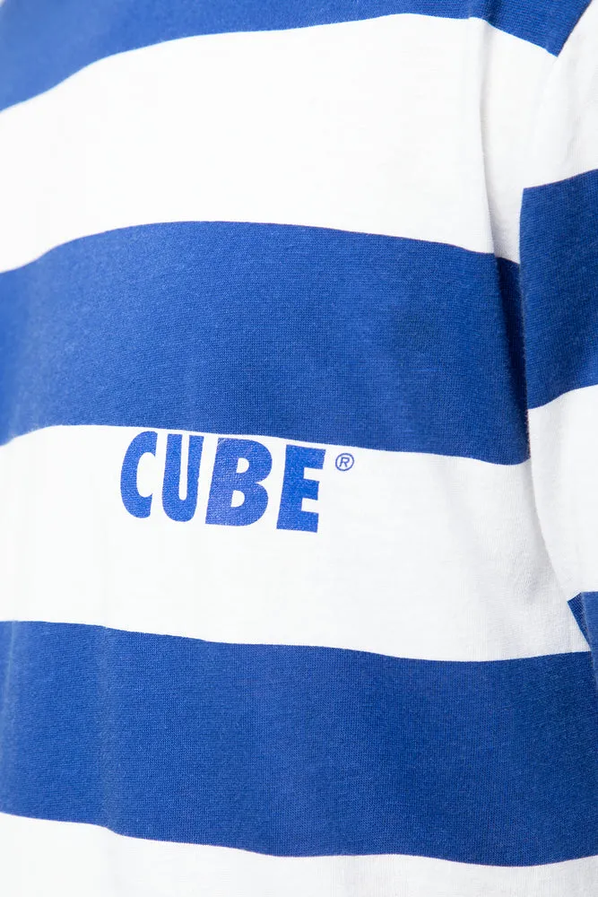 Stripe T-Shirt White And Blue sold by Ackermas product image thumbnail 4