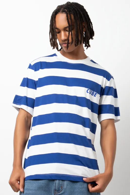 Stripe T-Shirt White And Blue sold by Ackermas