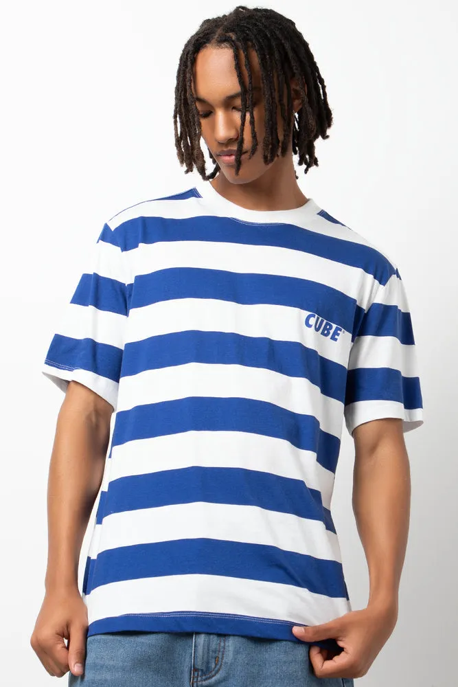 Stripe T-Shirt White And Blue sold by Ackermas