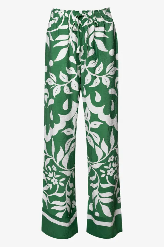 Tropical Print Pants Green sold by Ackermas