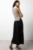 Stripe Sleeveless Vest Black And Natural sold by Ackermas