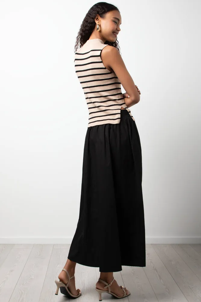 Stripe Sleeveless Vest Black And Natural sold by Ackermas product image thumbnail 3