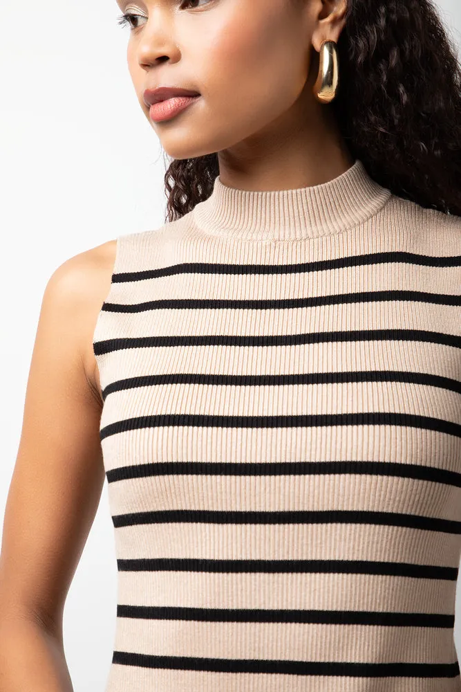 Stripe Sleeveless Vest Black And Natural sold by Ackermas product image thumbnail 4