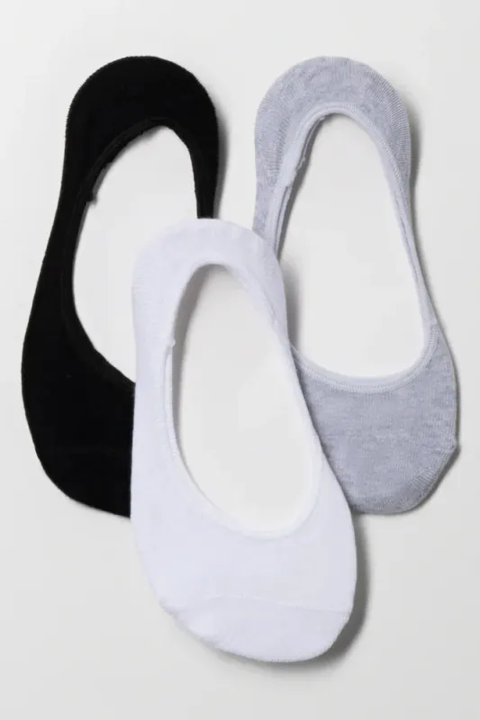 3 Pack Secret Socks Black, White And Grey sold by Ackermas