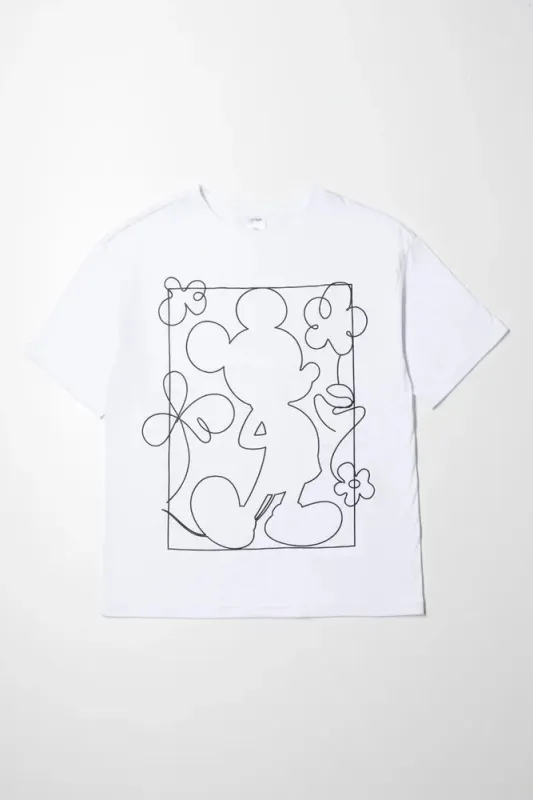 Mickey Mouse Oversized T-Shirt White sold by Ackermas