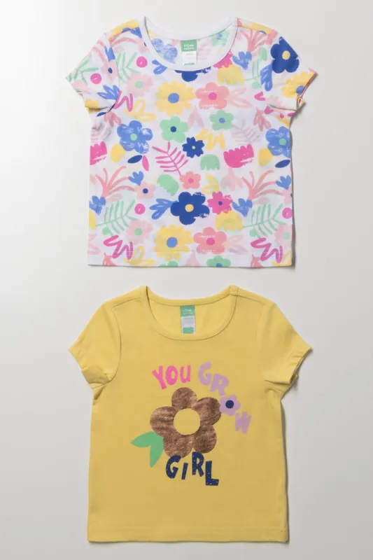 2 Pack T-Shirts Yellow Multi sold by Ackermas