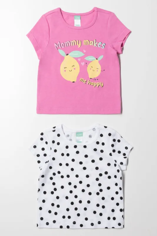 2 Pack T-Shirts Pink And White sold by Ackermas