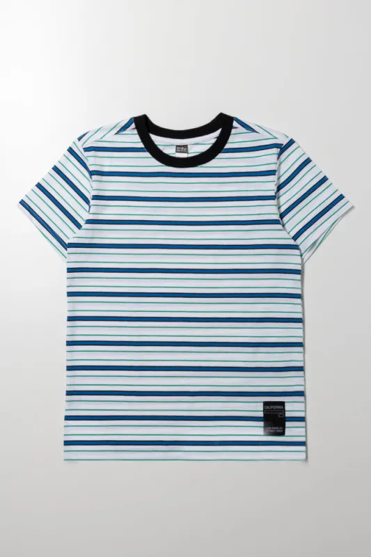 Stripe T-Shirt Blue sold by Ackermas