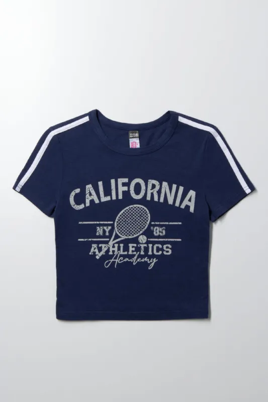 Cropped T-Shirt Navy sold by Ackermas