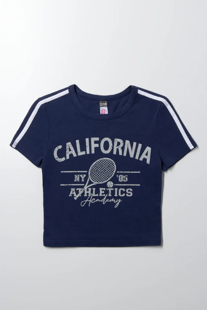 Cropped T-Shirt Navy sold by Ackermas