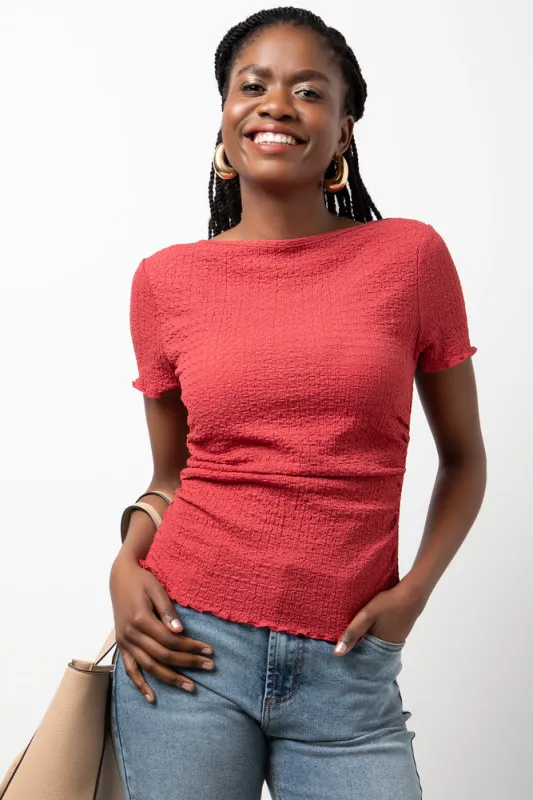 Lettuce Edge Bubble Knit Short Sleeve T-Shirt sold by Ackermas