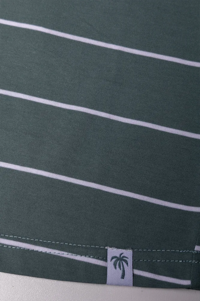 Stripe Short Sleeve T-Shirt Green sold by Ackermas product image thumbnail 3