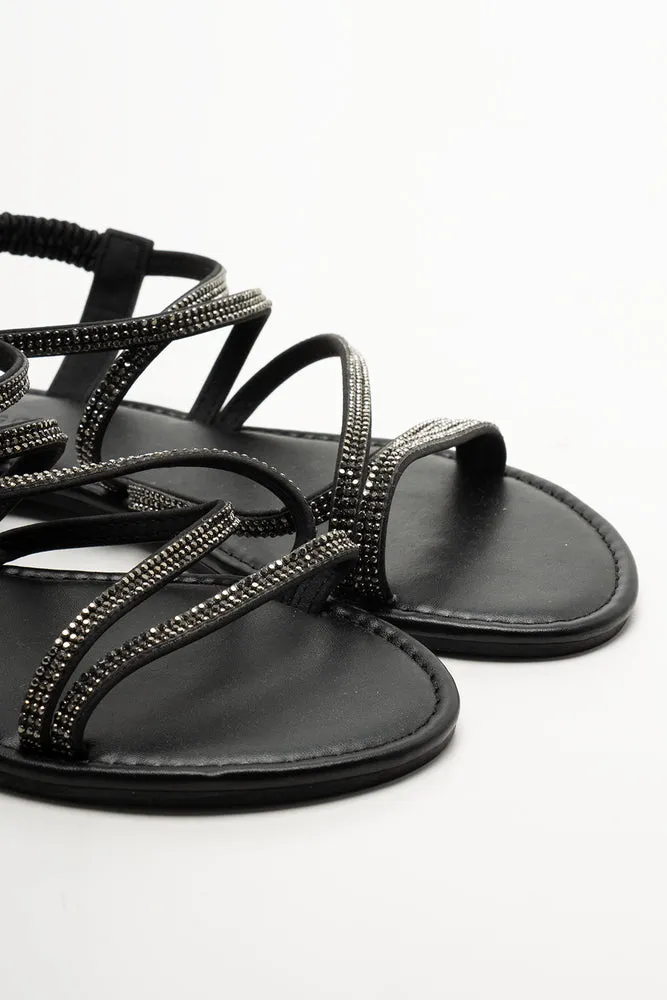 Diamante Strappy Sandal Black sold by Ackermas product image thumbnail 3