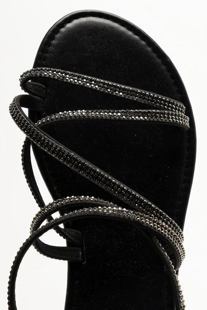 Diamante Strappy Sandal Black sold by Ackermas product image thumbnail 5