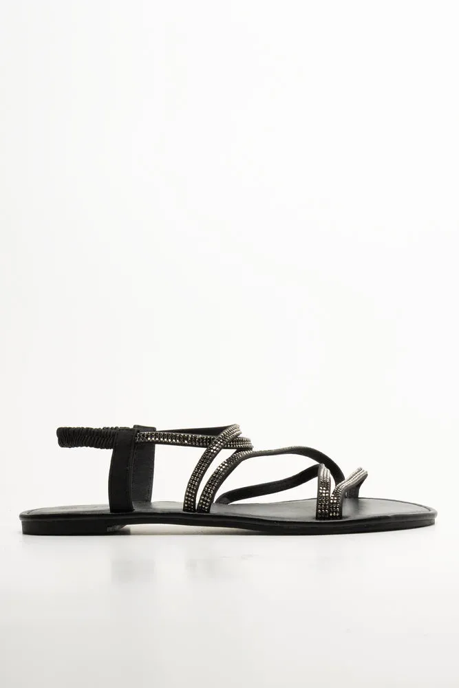 Diamante Strappy Sandal Black sold by Ackermas product image thumbnail 2