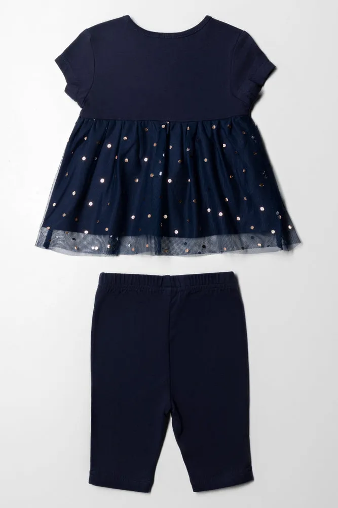 Mesh Leggings & Top Set Navy sold by Ackermas product image thumbnail 5