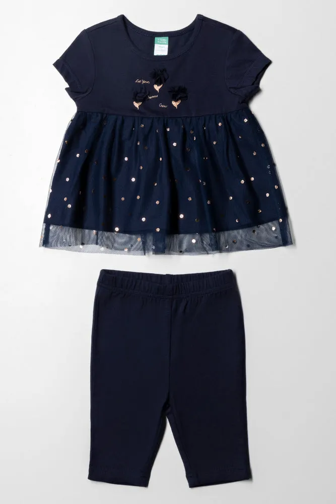 Mesh Leggings & Top Set Navy sold by Ackermas