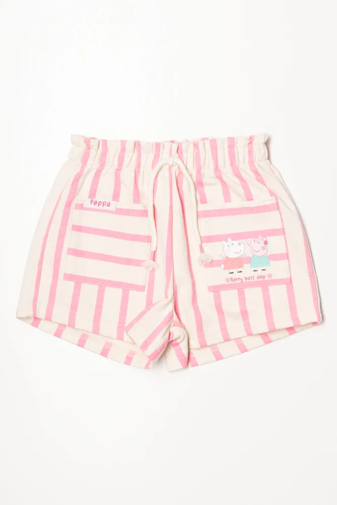 Peppa Pig Shorts Pink And Cream sold by Ackermas