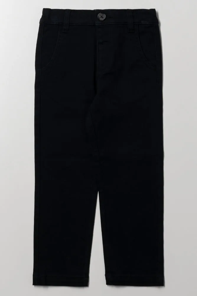 Chino Pants Black sold by Ackermas