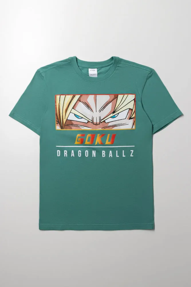 Dragon Ball Z Short Sleeve T-Shirt Teal sold by Ackermas