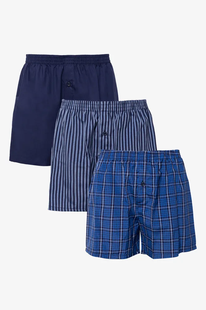 3 Pack Woven Boxers Blue sold by Ackermas