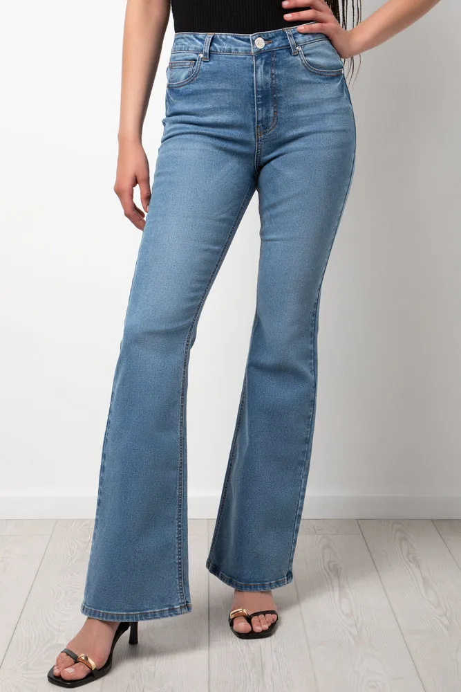Flare Leg Denim Jeans Blue sold by Ackermas product image thumbnail 2