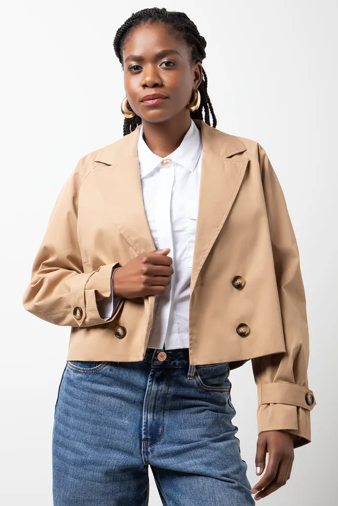 Cropped Trench Jacket Natural sold by Ackermas