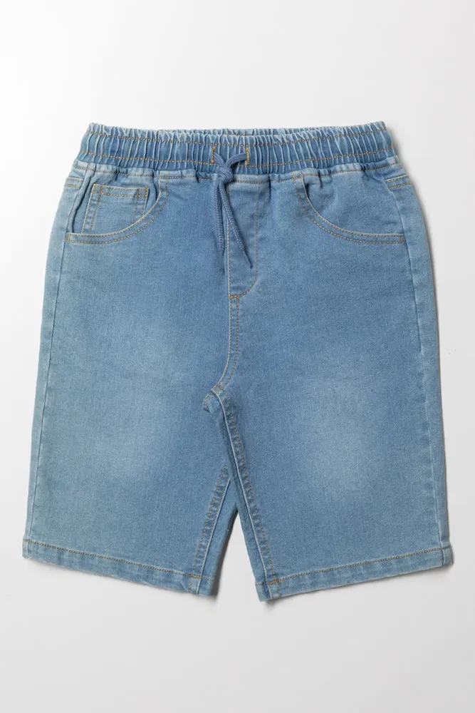 Denim Shorts Light Blue sold by Ackermas