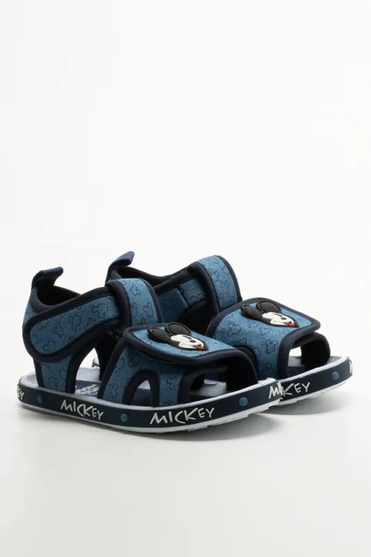 Mickey Mouse Denim Foxing Sandals Blue sold by Ackermas