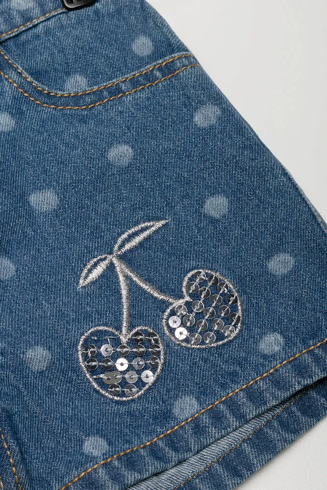 Spot Denim Shorts Blue sold by Ackermas product image thumbnail 2