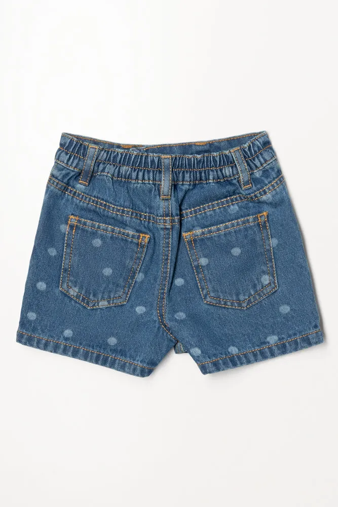 Spot Denim Shorts Blue sold by Ackermas product image thumbnail 3
