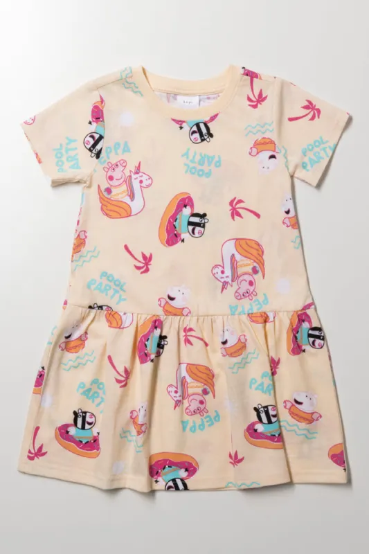 Peppa Pig Drop Waist Dress Yellow sold by Ackermas