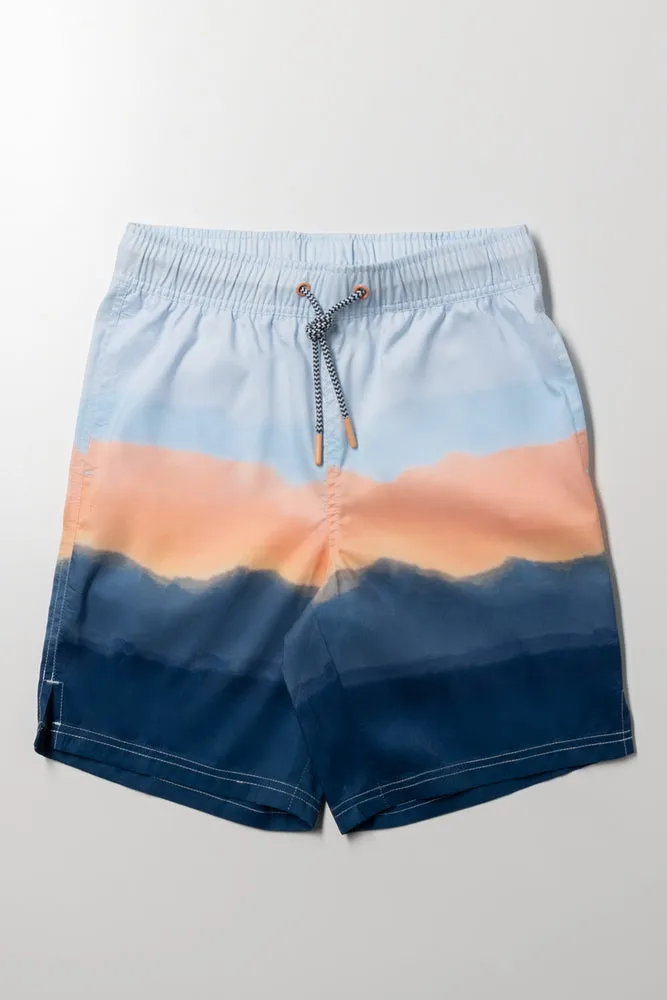 Stripe Swim Shorts Blue sold by Ackermas