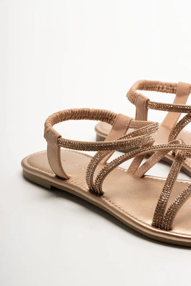Diamante Strappy Sandals Natural sold by Ackermas product image thumbnail 4