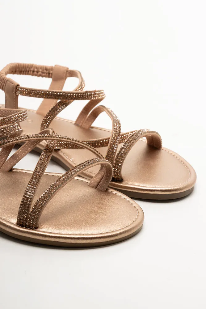 Diamante Strappy Sandals Natural sold by Ackermas product image thumbnail 3